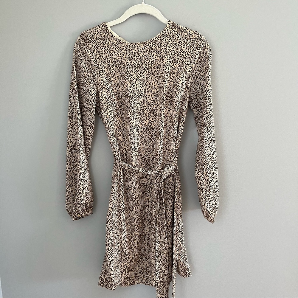 H&M Leopard Dot Print Long Sleeve Dress